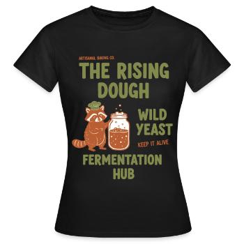 Pain au levain pâtissier Baking Levure sauvage - T-shirt Femme - noir - Devant - AI Model Female 172 dark (172cm)