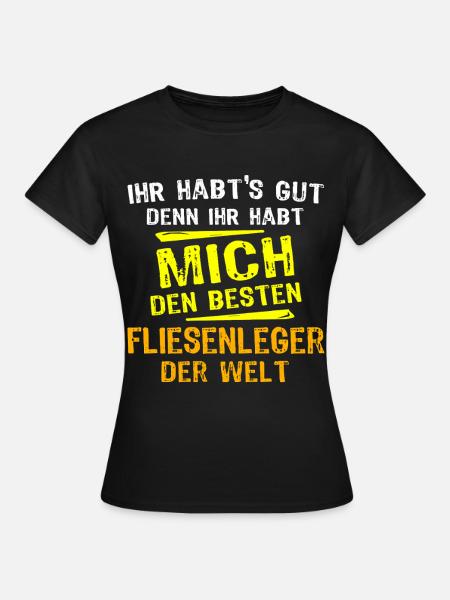 Fliesenleger Geschenk - Frauen T-Shirt - Schwarz