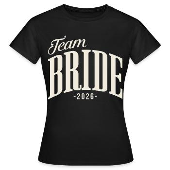 Équipe Mariée Fête de jeune fille 2026 Femmes - T-shirt Femme - noir - Devant - AI Model Female 172 dark (172cm)
