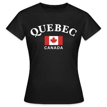 Quebec, Kanada - Frauen T-Shirt - Schwarz - Vorne - AI Model Female 172 dark (172cm)