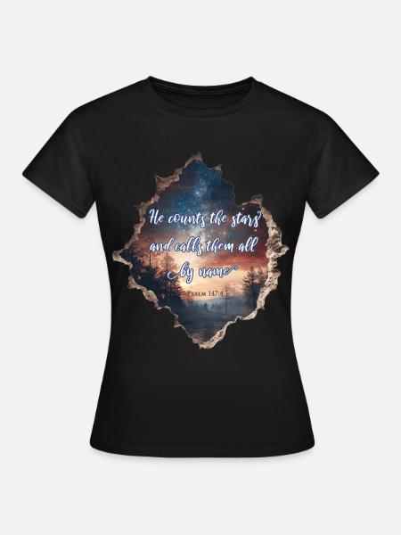 Bibelvers Christlich Religiös - Frauen T-Shirt - Schwarz