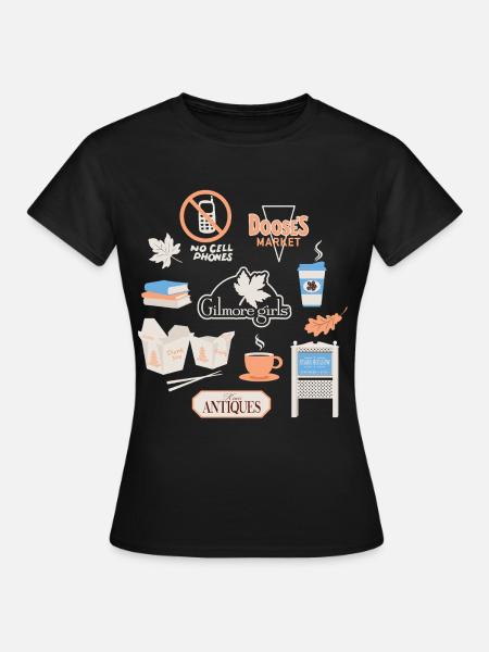 Gilmore Girls Essentials Pastel Collage - Vrouwen T-shirt - zwart