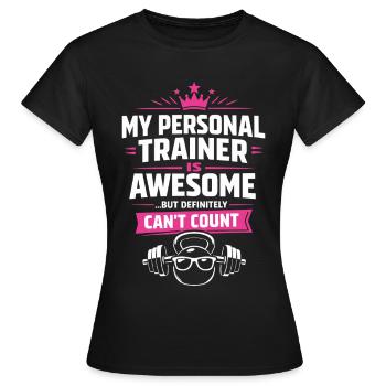 Gym, Fitness - Women's T-Shirt - black - Front - AI Model Female 172 dark (172cm)