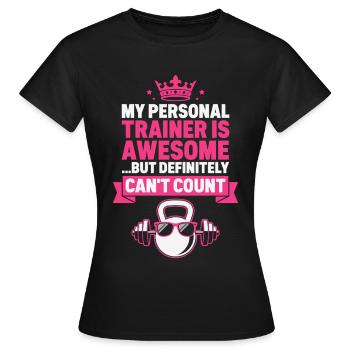 Gym, Fitness - Women's T-Shirt - black - Front - AI Model Female 172 dark (172cm)
