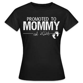 Promue Maman 2026 Cadeau de Nouvelle Maman - T-shirt Femme - noir - Devant - AI Model Female 172 dark (172cm)