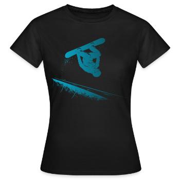 Slopestyle Salto Freestyle Winter Sports Action - Women's T-Shirt - black - Front - AI Model Female 172 dark (172cm)