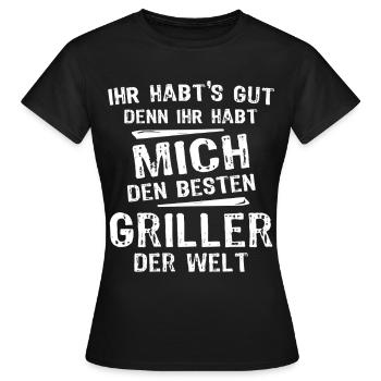 Griller - T-shirt Femme - noir - Devant - AI Model Female 172 dark (172cm)