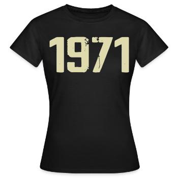 Jubilé 1971 - T-shirt Femme - noir - Devant - AI Model Female 172 dark (172cm)