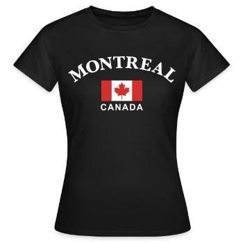 Montréal, Canada - T-shirt Femme - noir - Devant - AI Model Female 172 dark (172cm)