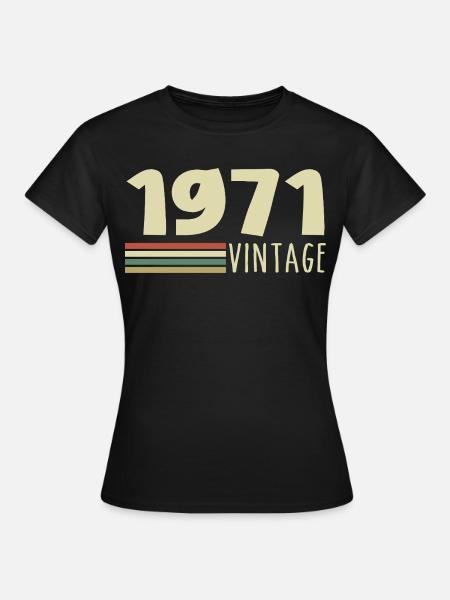 1971-Jubiläum-1971-retro-1971 - Frauen T-Shirt - Schwarz