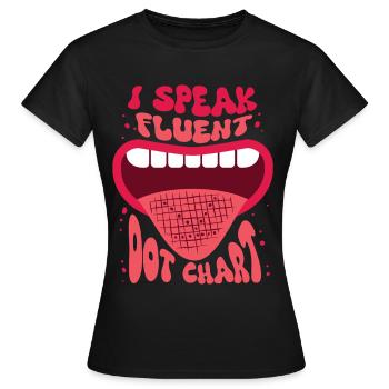Spielmannszug Blaskapelle Je parle couramment Dot Chart - T-shirt Femme - noir - Devant - AI Model Female 172 dark (172cm)