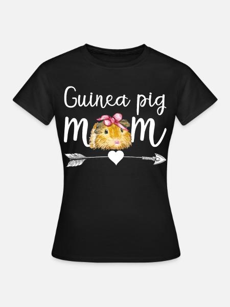 Meerschweinchen-Mama süßes Haustier-Liebhaber-Shirt - Frauen T-Shirt - Schwarz