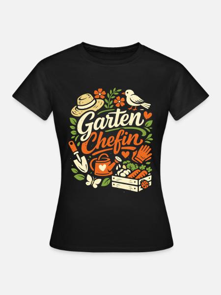 Garten Chefin Gärtnerin Geschenk - Frauen T-Shirt - Schwarz