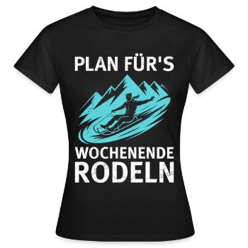 PLANIFIEZ LE WEEK-END DE LA LUGE - T-shirt Femme - noir - Devant - AI Model Female 172 dark (172cm)