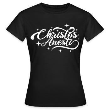 Christos Anesti Orthodoxes Ostern - Frauen T-Shirt - Schwarz - Vorne - AI Model Female 172 dark (172cm)