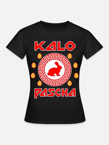 Kalo Pascha Griechisch Ostern Griechenland - Frauen T-Shirt - Schwarz