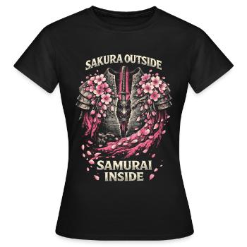 Cherry Blossom Sakura Cherry Blossom - Women's T-Shirt - black - Front - AI Model Female 172 dark (172cm)