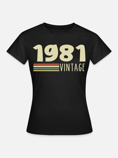 1981-Jubiläum-1981-retro-1981 - Frauen T-Shirt - Schwarz
