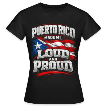 Puerto Rico Boricua - Frauen T-Shirt - Schwarz - Vorne - AI Model Female 172 dark (172cm)