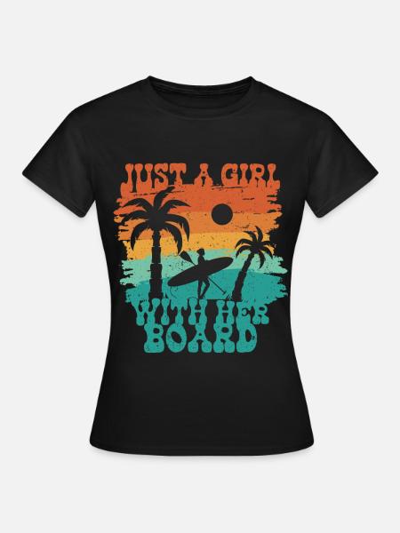 Stand Up Paddle - Frauen T-Shirt - Schwarz