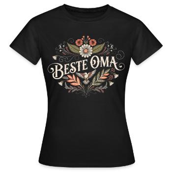 Best Grandma Gift Idea for Grandma Birthday Pillow - Women's T-Shirt - black - Front - AI Model Female 172 dark (172cm)