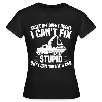 Repoman Autobergungsfahrzeug-Rücknahmeagent - Frauen T-Shirt - Schwarz - Vorne - AI Model Female 172 dark (172cm)