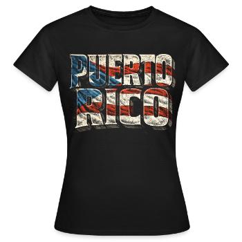 Puerto Rico Boricua - Frauen T-Shirt - Schwarz - Vorne - AI Model Female 172 dark (172cm)