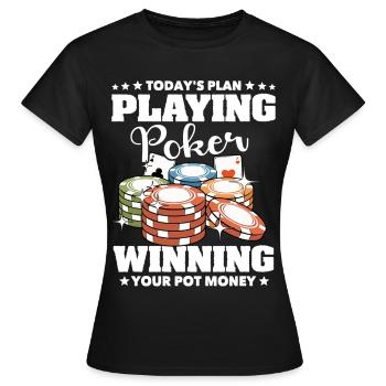 Poker Poker Players - Women's T-Shirt - black - Front - AI Model Female 172 dark (172cm)
