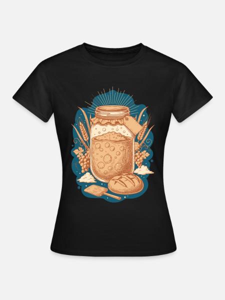 Sauerteigbrot Backbäcker Sauerteigstarter - Frauen T-Shirt - Schwarz