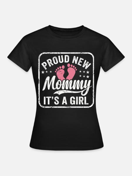 Werdende Mama & Mutter, Geburt Tochter Mädchen - Frauen T-Shirt - Schwarz