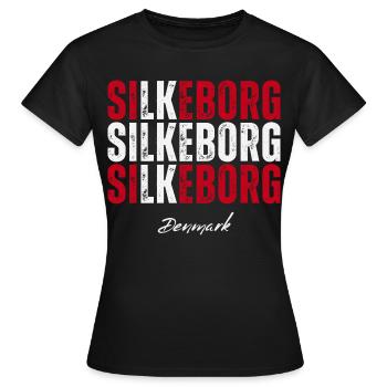 Silkeborg im Herzen, Dänemark Gegenwart - Frauen T-Shirt - Schwarz - Vorne - AI Model Female 172 dark (172cm)
