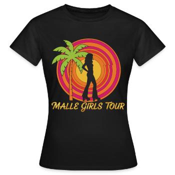 Malle Girls Tour Retro - Women's T-Shirt - black - Front - AI Model Female 172 dark (172cm)