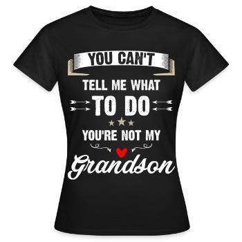 Pas ton petit-fils Tee - T-shirt Femme - noir - Devant - AI Model Female 172 dark (172cm)