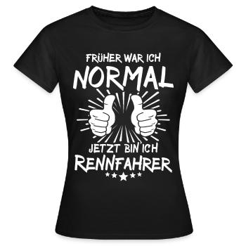 Rennfahrer - Frauen T-Shirt - Schwarz - Vorne - AI Model Female 172 dark (172cm)
