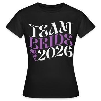 Équipe Mariée et enterrement de vie de jeune fille 2026 - T-shirt Femme - noir - Devant - AI Model Female 172 dark (172cm)