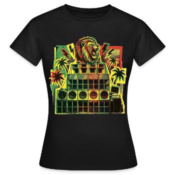 Jungle Dancehall Soundsystem - Frauen T-Shirt - Schwarz - Vorne - AI Model Female 172 dark (172cm)