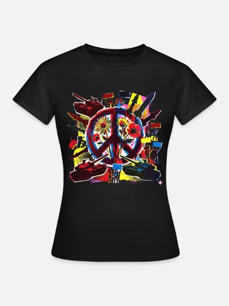 Peace Stop The War - Frauen T-Shirt - Schwarz