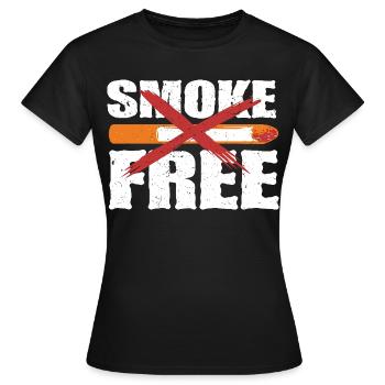 Non-fumeur, ex-fumeur, sans fumée - T-shirt Femme - noir - Devant - AI Model Female 172 dark (172cm)