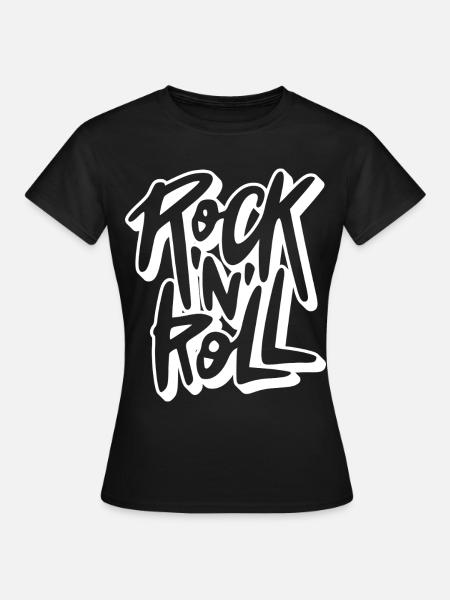 Rock 'n' Roll Graffiti-Text - Frauen T-Shirt - Schwarz
