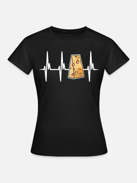 Ich liebe Schweizer Käse - Frauen T-Shirt - Schwarz