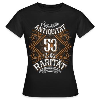 Rareté antique pour le 53e anniversaire - T-shirt Femme - noir - Devant - AI Model Female 172 dark (172cm)