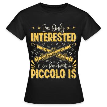 Piccoloist Marching Band Instrumentenmusiker - Frauen T-Shirt - Schwarz - Vorne - AI Model Female 172 dark (172cm)
