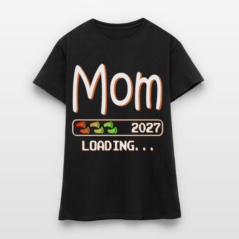Werdende Mama & Mutter, Nachwuchs Mom loading 2027 Frauen T-Shirt