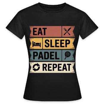 Paddel tennis  - Frauen T-Shirt - Schwarz - Vorne - AI Model Female 172 dark (172cm)
