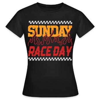Car Racing Motorsport Sunday Race Day - Women's T-Shirt - black - Front - AI Model Female 172 dark (172cm)