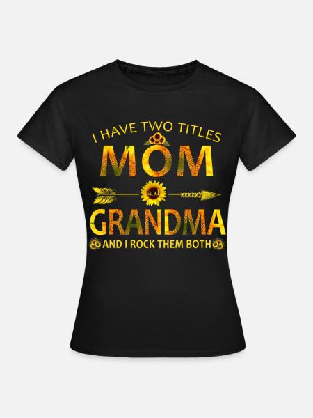 Mama & Oma Sonnenblumen-Blumenhemd - Frauen T-Shirt - Schwarz