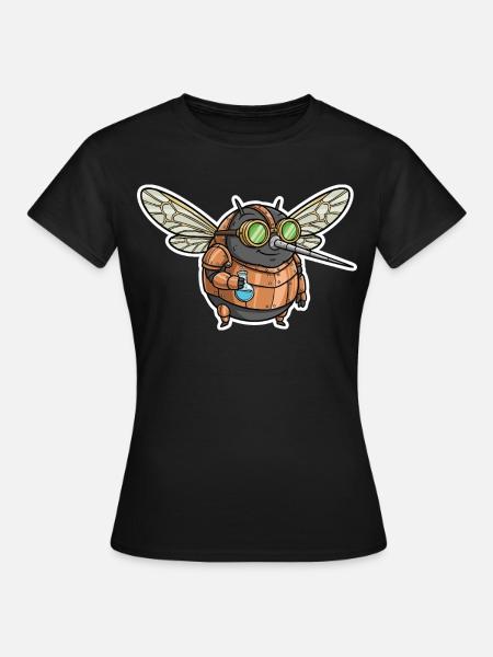 Mosquito Alchemist Steampunk Kupferphiolen - Frauen T-Shirt - Schwarz