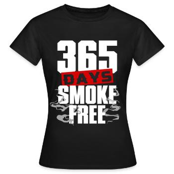 Ancien fumeur non-fumeur 365 jours sans fumer - T-shirt Femme - noir - Devant - AI Model Female 172 dark (172cm)