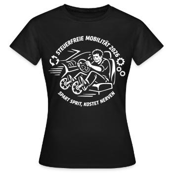 Steuerfreie Mobilität 2026 Spart Sprit - Frauen T-Shirt - Schwarz - Vorne - AI Model Female 172 dark (172cm)