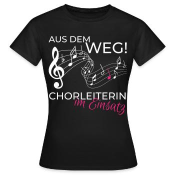 Chorleiterin im Einsatz - Frauen T-Shirt - Schwarz - Vorne - AI Model Female 172 dark (172cm)